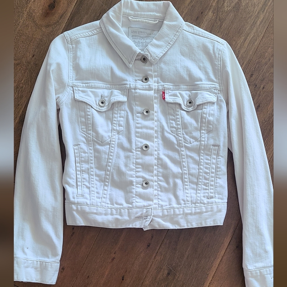Levi Strauss white jean jacket